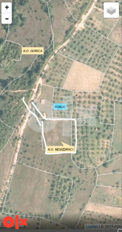 Zemljiste u Nevizdracima kod Konjica sa gradjevinskom dozvolom