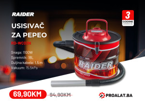Usisivač za pepeo Raider RD-WC02N 1000W 18L