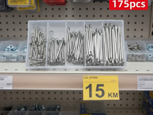 TOP PONUDA! Set 175x Čeličnih RASCJEPKA/OSIGURAČA (SPLIT-PIN) u P