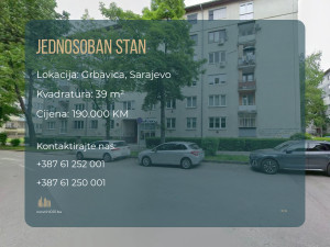 Jednosoban stan - Shopping Grbavica, Sarajevo