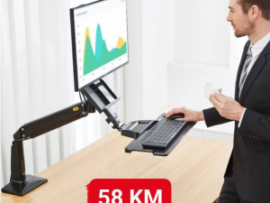 Zglobni nosac za monitor, ergonomski, sa USB punjacem