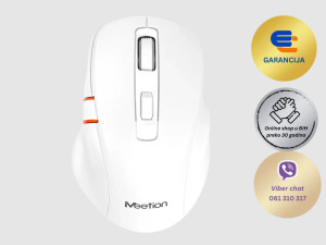 Ergonomski punjivi bežični bluetooth miš MEETION BTM032 bijeli