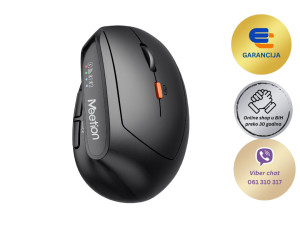 Ergonomski bežični bluetooth miš MEETION BTM008 crni
