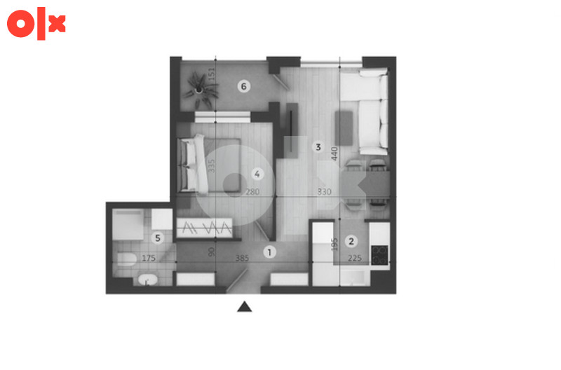 Dvosoban stan Borik Banja Luka 38m2 3