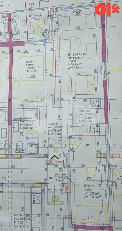 TROSOBAN STAN, 53,93m2, HISETI 2