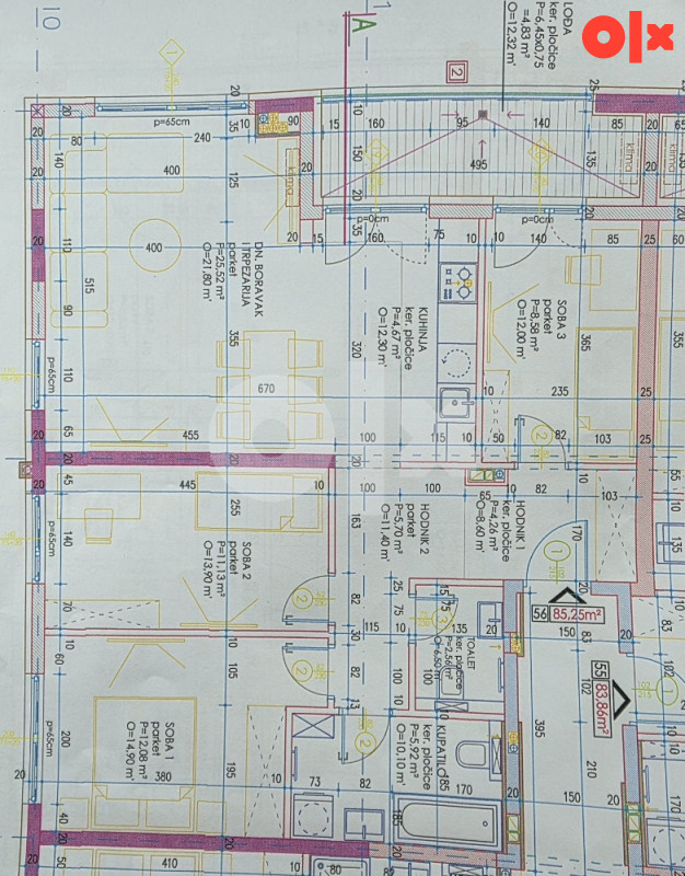 ČETVOROSOBAN STAN, POGLED NA VRBAS, 85,25m2 2