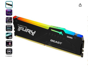 Kingston Fury Beast RGB 1x 32GB DDR5 6000MHz CL36