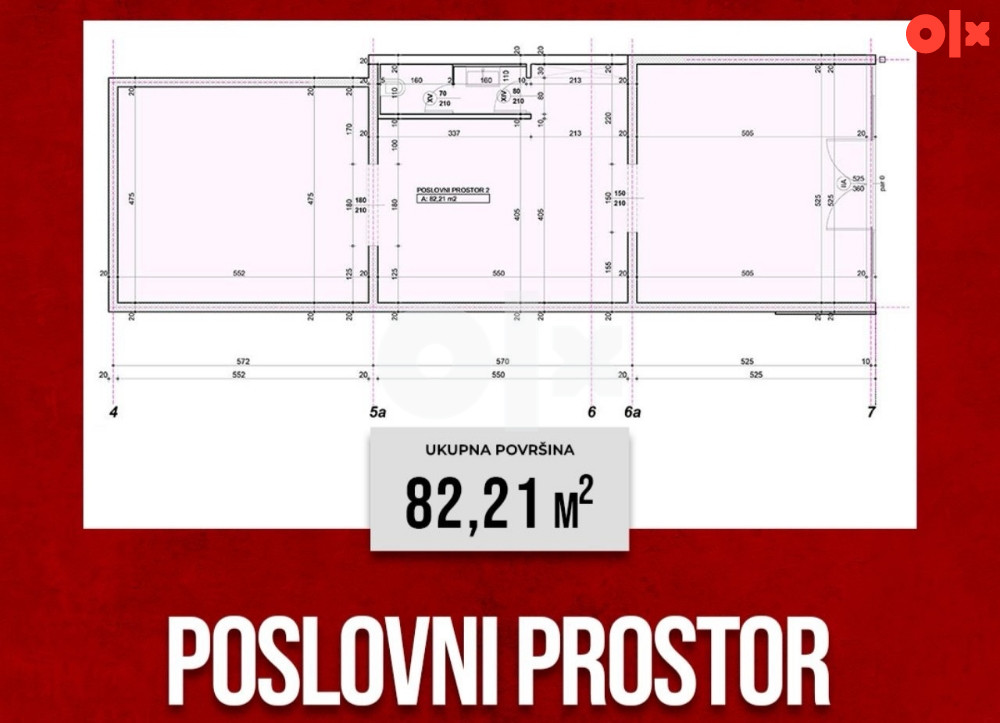 Poslovni prostor 82 m2 NAJAM Kozarska Banja Luka 2