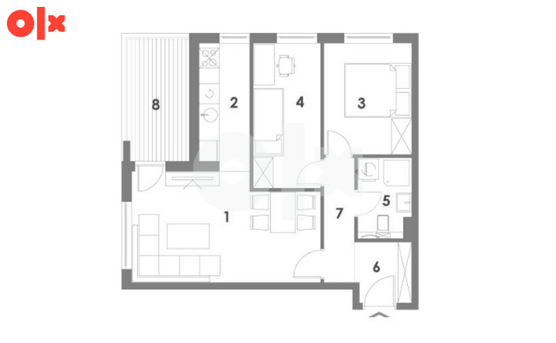 Trosoban stan naselje Mjesec Banja Luka 53m2 2