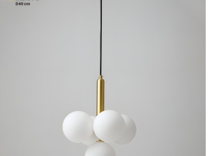 LUSTER VISILICA SAFELUX IRENA-G - ZLATNI- 5 KUGLI