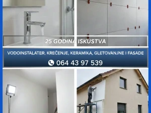 Vodoinstalater Keramika Krečenje Gletovanje Brcko 064 43 97 539