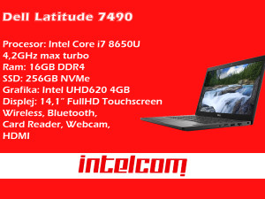Laptop Dell Latitude 7490 Touchscreen Core i7 8th gen.