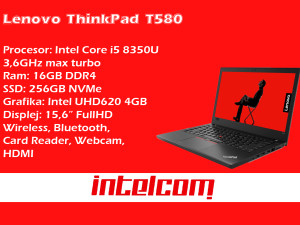 Laptop Lenovo ThinkPad T580 Core i5 8th gen