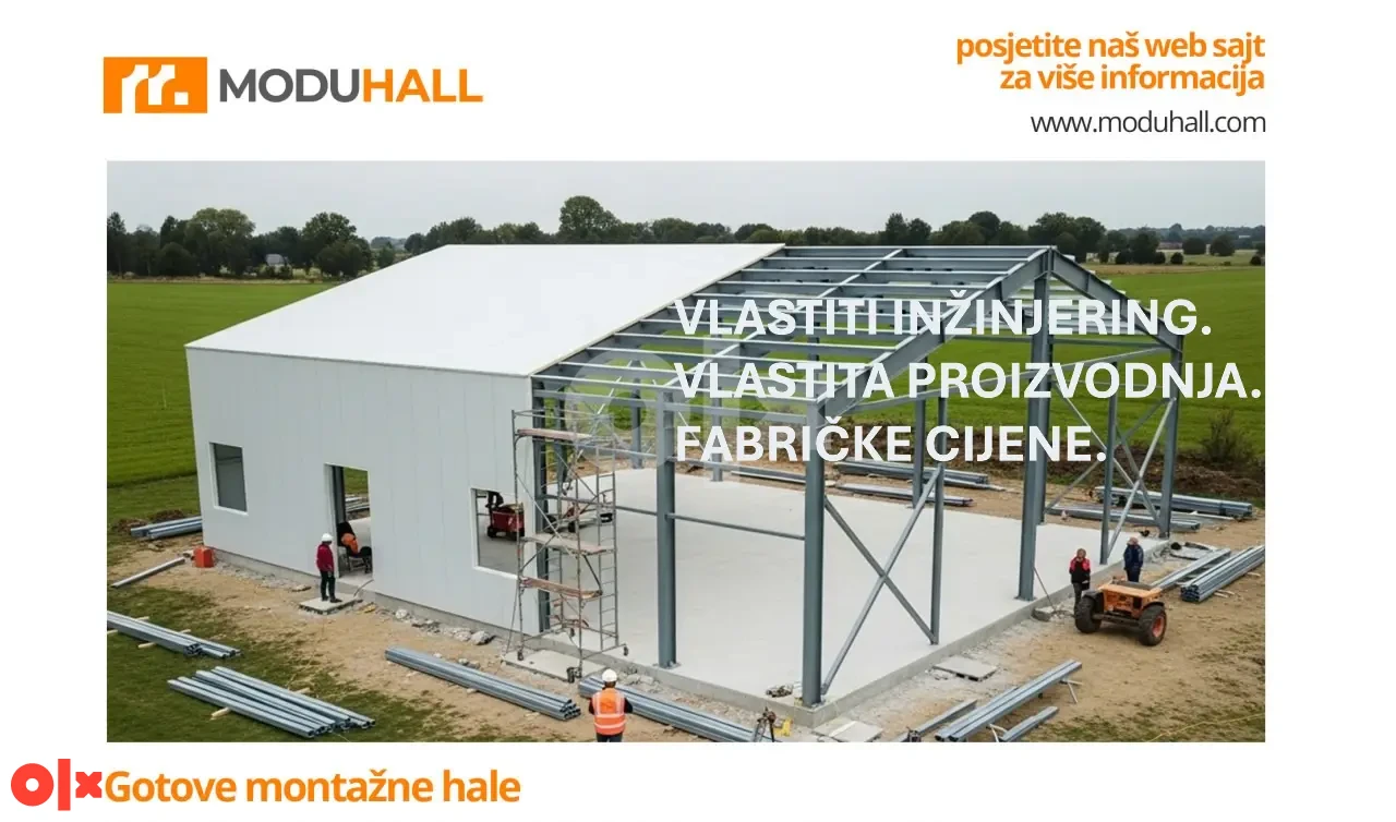 MONTAZNA HALA / METALNA / CELICNA - POCINCANA KONSTRUKCIJA