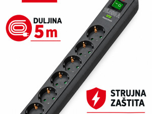Produzni kabal strujna zastita 5m 6 uticnica Brennenstuhl 043978