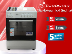 STEDNJAK STAKLOKERAMICKI EUROSTAR SIRINA 60CM 5 GODINA GARANCIJA