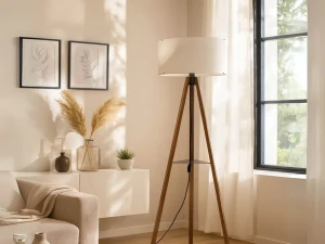 Podna lampa Glare s policom Bijela