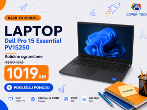 Laptop Dell Pro 15 Essential PV15250 i5-1334U 512/8GB 15,6" B2S