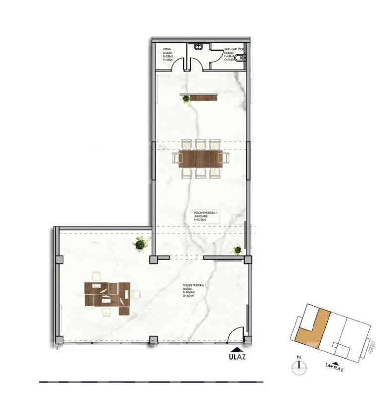 Poslovni prostori od 122m2-155m2 (ukupno 402m2) na Paprikovcu 12