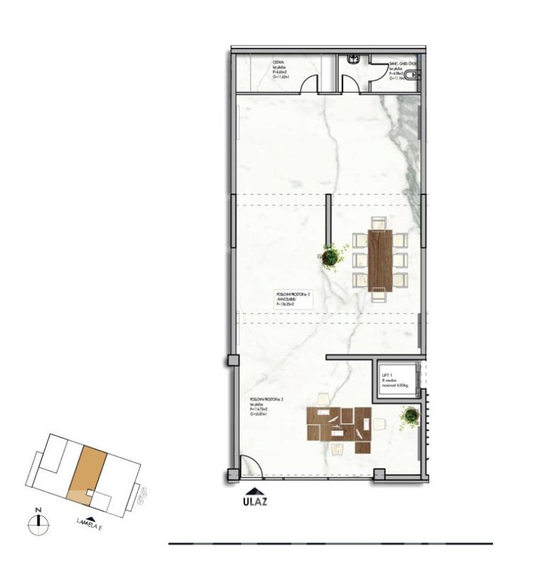 Poslovni prostori od 122m2-155m2 (ukupno 402m2) na Paprikovcu 14