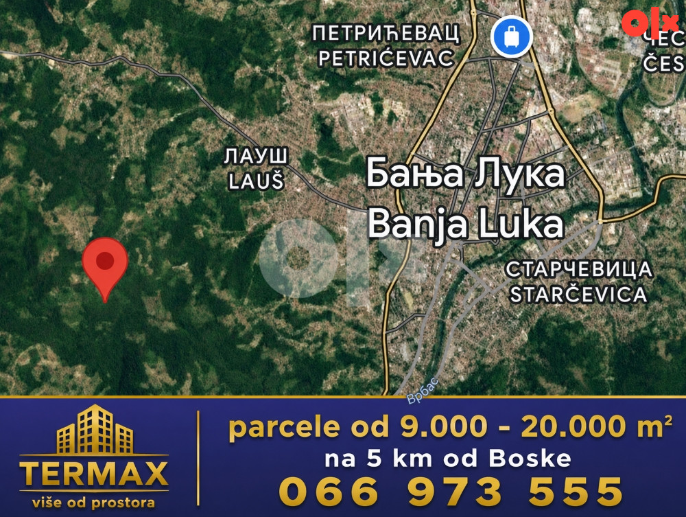 Zemljište Banja Luka 5 km od Boske 2