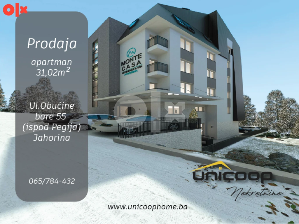Apartman Jahorina Obucine bare ( kod Pegija ) 31.02m2