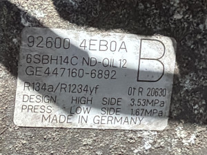 Kompresor klime benzin926004eb0a Nissan Qashqai 2015 (fotografija 5)
