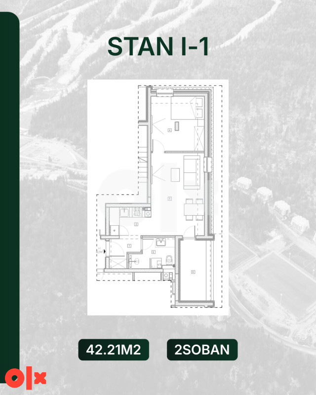Dvosoban apartman, Bjelašnica I Sky nekretnine 2