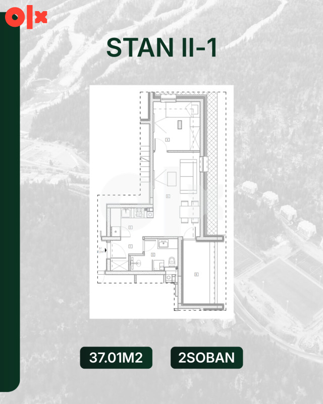Dvosoban apartman, Bjelašnica I Sky nekretnine 2