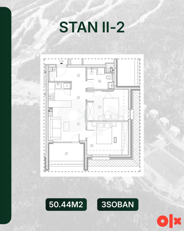 Trosoban apartman, Bjelašnica I Sky nekretnine 2