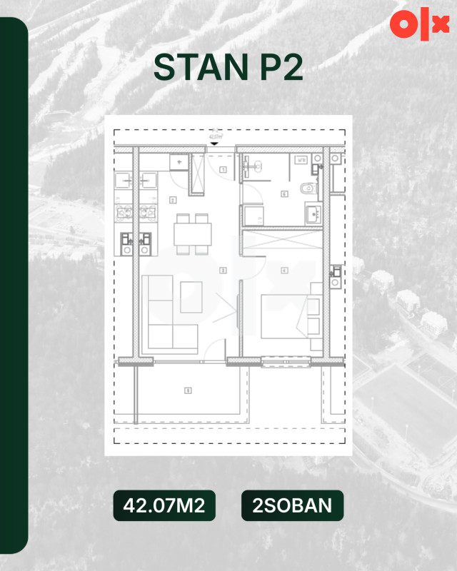 Dvosoban apartman, Bjelašnica I Sky 2