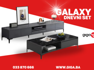 GIGA.BA SET GALAXY TV KOMODA CRNA + GALAXY KLUB STOL