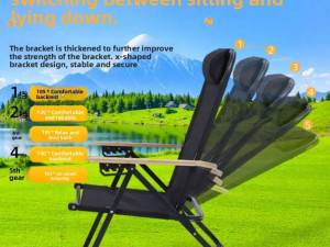 ODLIČNA STOLICA-LEZALJKA ZA PLAŽU RASKLOPIVA I PODESIVA U 5 POLOZ