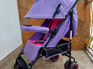 DJECIJA KOLICA Bebe  KISOBRAN PINK +Ležeći položaj