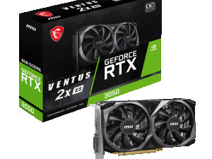 VGA MSI NVidia RTX 3050 VENTUS 2X XS 8G OC GDDR6 128bit, HDMI, DP