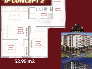 Stan 53m2 Novogradnja