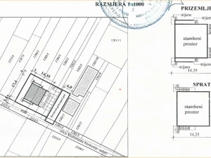 Parcela 550 m2 sa građevinskom dozvolom za urabnu vilu sa 4 stana