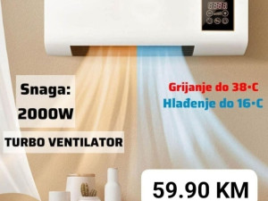 Zidna grijalica konvektor 2000W, 2u1 grije i hladi