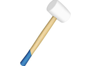 Gumeni čekić sa drvenom drškom 600gr