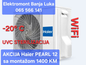 AKCIJA klima inverter Haier PEARL 12 uvc sterilizacija-20C grijač