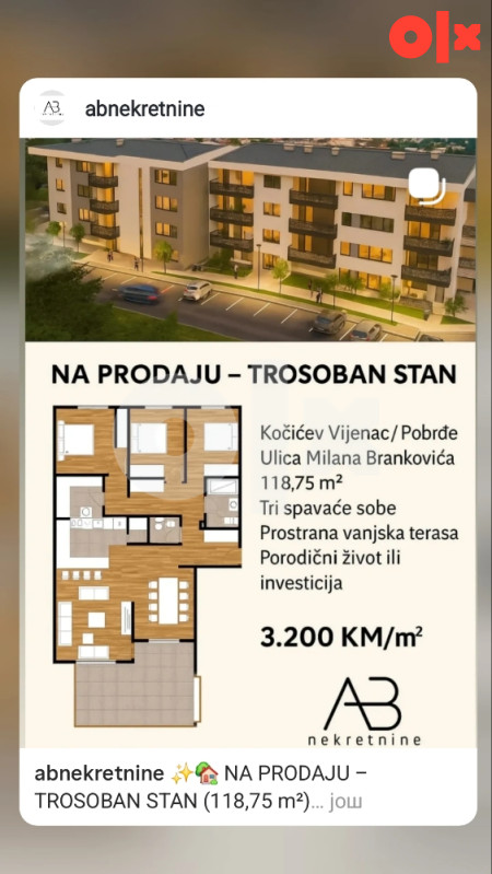 Stanovi 35 m2 - 118 m2 Kočićev Vijenac 9