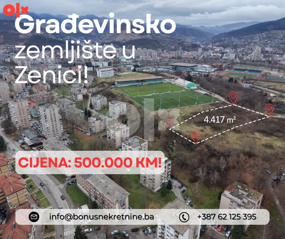 Građevinsko zemljište u Zenici - TOP LOKACIJA