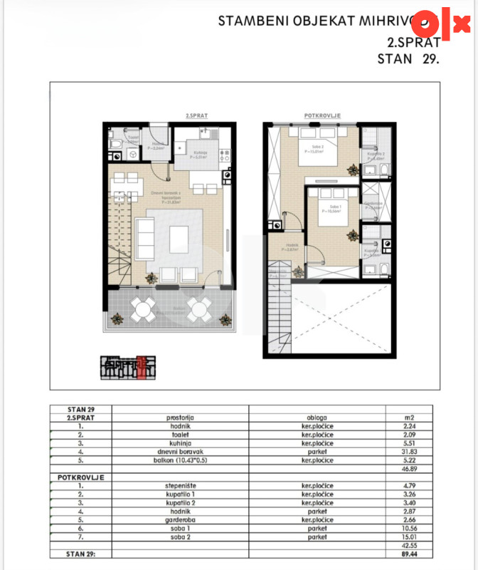 Stanovi Sarajevo - Mihrivode 41-97 m2 16
