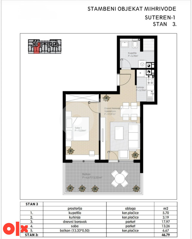 Stanovi Sarajevo - Mihrivode 41-97 m2 11