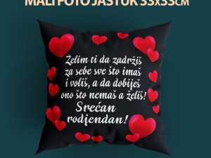 Mali Foto Jastuk 33x33cm (sa vasim slikama i textom)