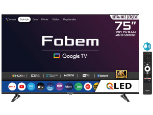 Fobem Televizor Smart QLED 4K UltraHD 75", Google TV - MT75EG8000