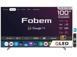 Fobem Televizor Smart QLED 144Hz 4K UltraHD 100", Google TV - MT1