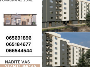 Odlican stan, u izgradnji 42.75m2, Borik