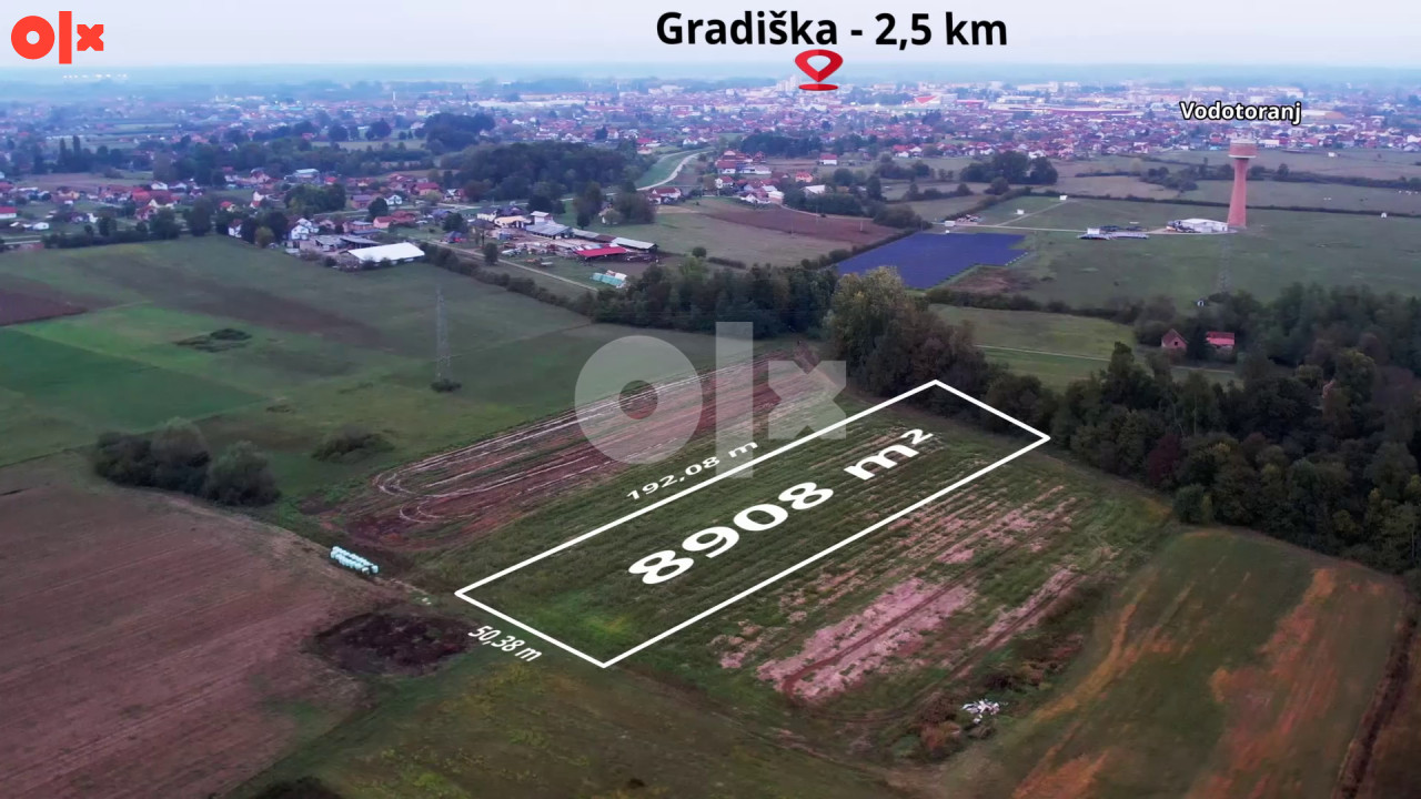 Zemljište - plac Gradiška placevi Žeravica njiva - poljoprivredno 2