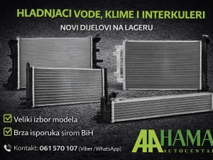 HLADNJAK VODE KLIME INTERKULER ZA SVE TIPOVE VOZILA HAMA TUZLA